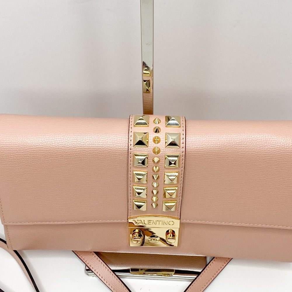 Valentino Cocotte Palmellato Rose Studded Clutch - Picture 5 of 11